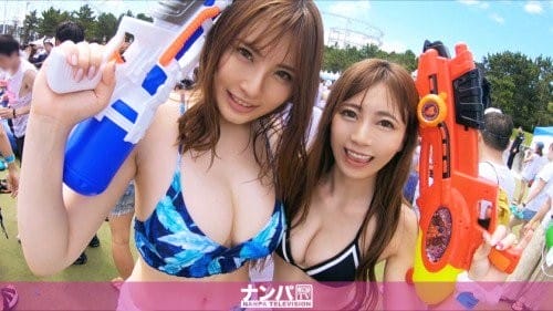 200GANA-2142 ファ●ファ●スプラッシュナンパ！ 某テーマパークで行われたフェスで見つけた水着美女二人組！