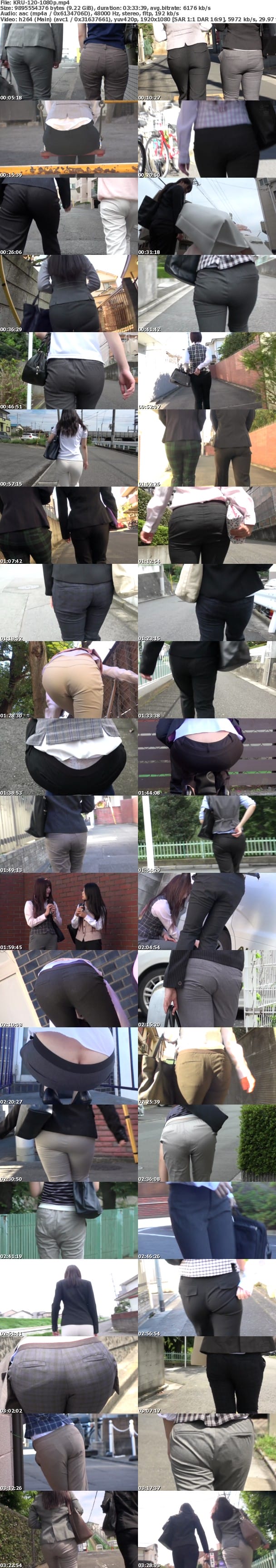 (Full HD) KRU-120 パンツスーツのデカ尻OL盗撮動画