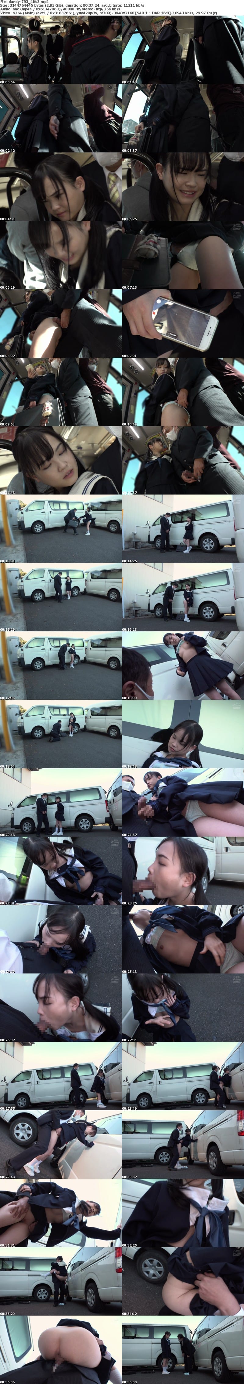 [4K] dandy-793 「気弱な子だと思ったら…」痴●したオヤジを死角に連れ込み精子が出なくなるまで説教射精させる痴女子○生VOL.2