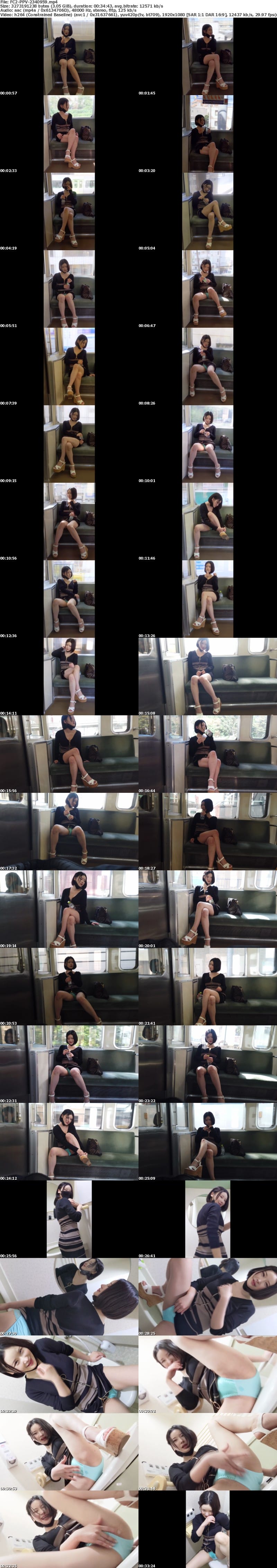 FC2 PPV 2340959 電車内でパンティ露出　染み付きパンチラで挑発してくるエッチなお姉さん